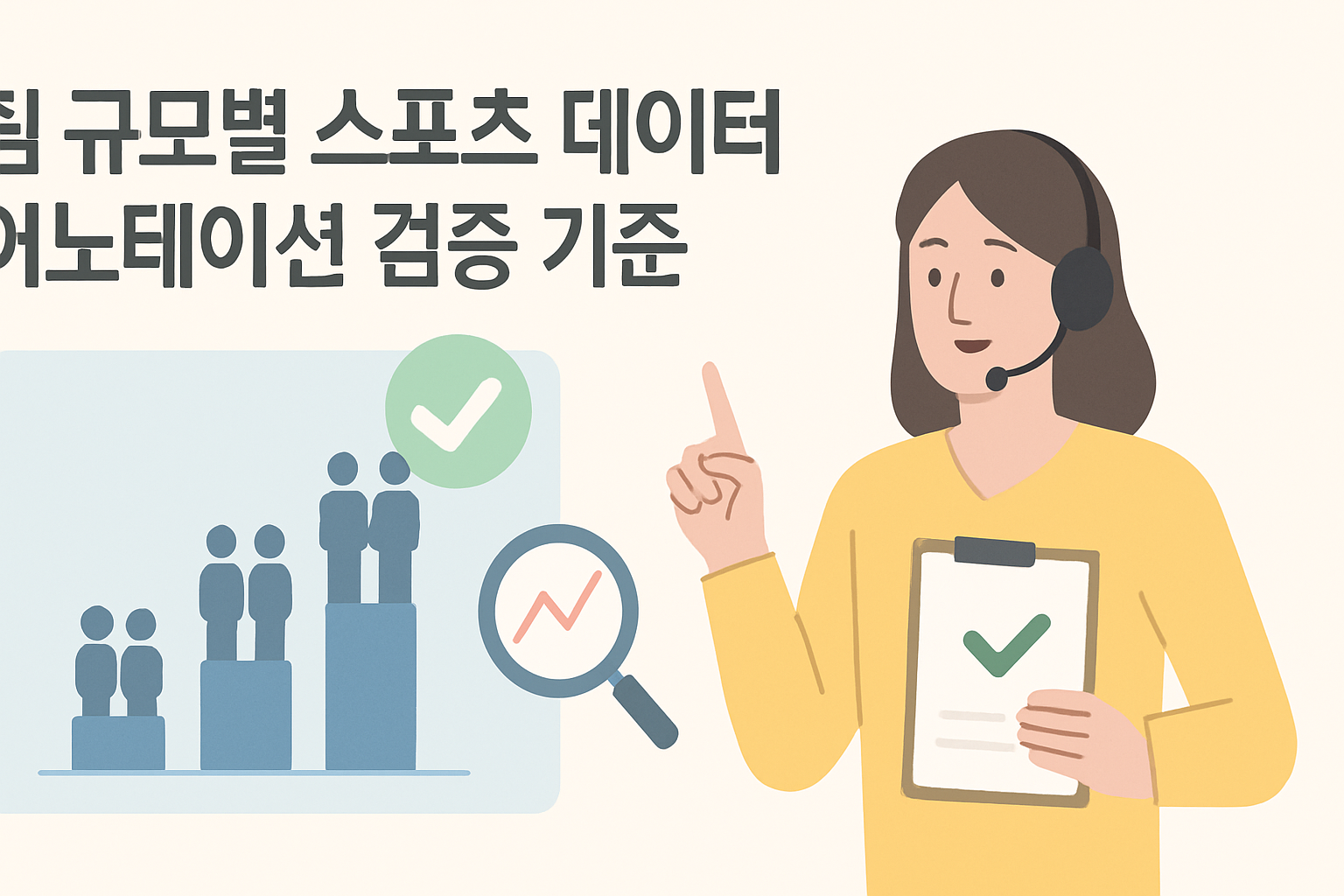 팀 규모별 스포츠 데이터 어노테이션 검증 기준