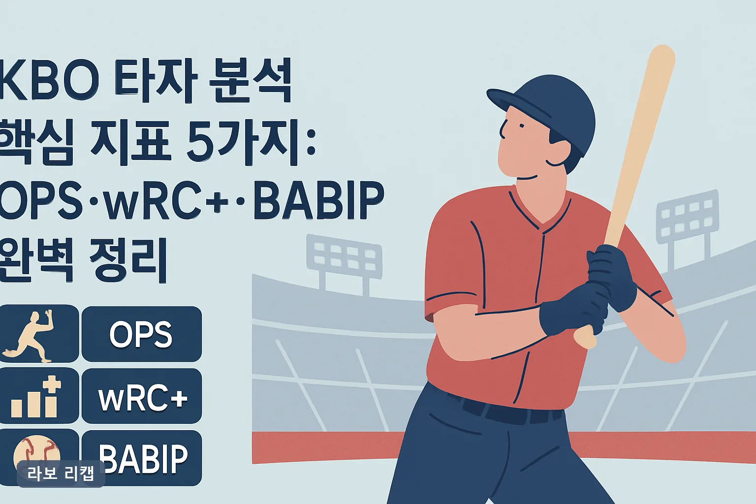 KBO 타자 분석 핵심 지표 5가지: OPS·wRC+·BABIP 완벽 정리
