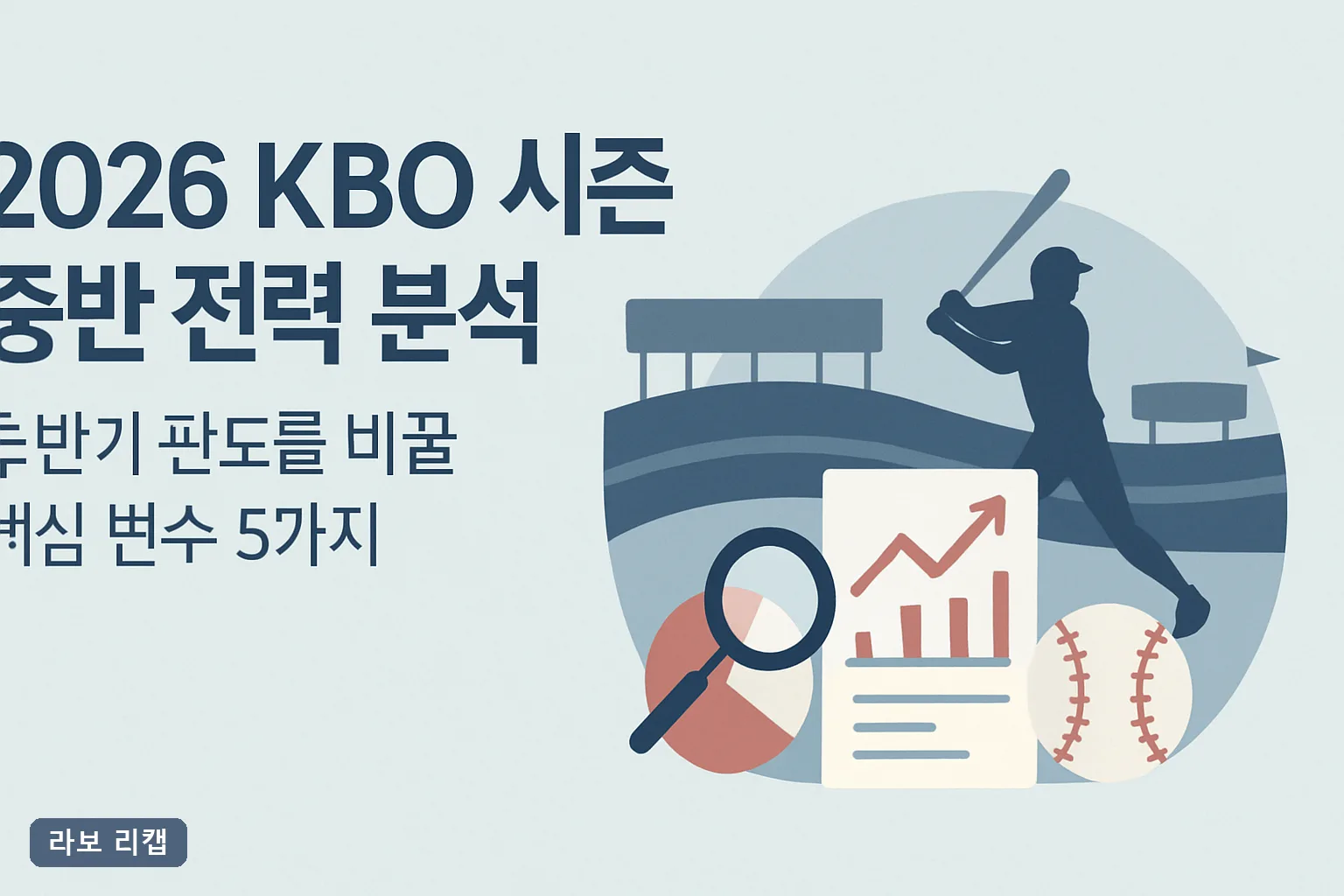 2026 KBO 시즌 중반 전력 분석: 후반기 판도를 바꿀 핵심 변수 5가지